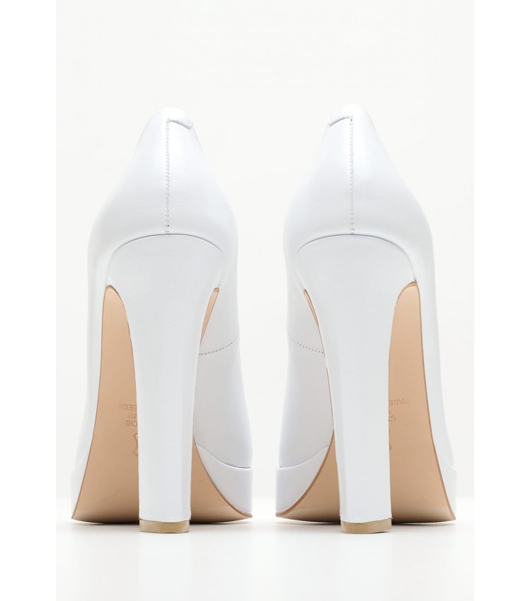 Women Pumps & Peeptoes High 2450.100500 White Leather Mortoglou