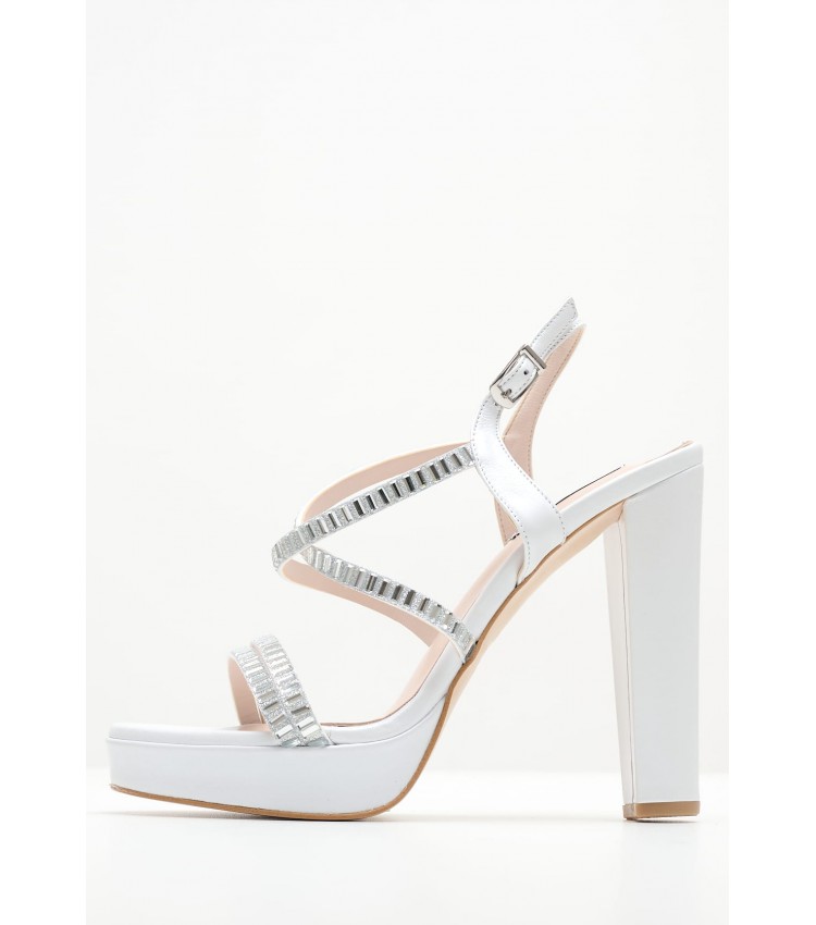 Women Sandals 2450.916120 White Leather Mortoglou