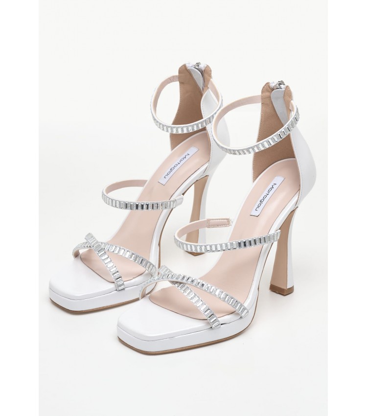 Women Sandals 2450.93704 White Leather Mortoglou