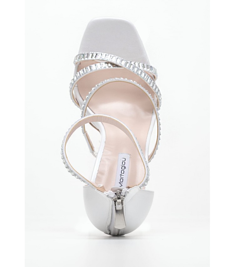 Women Sandals 2450.93704 White Leather Mortoglou