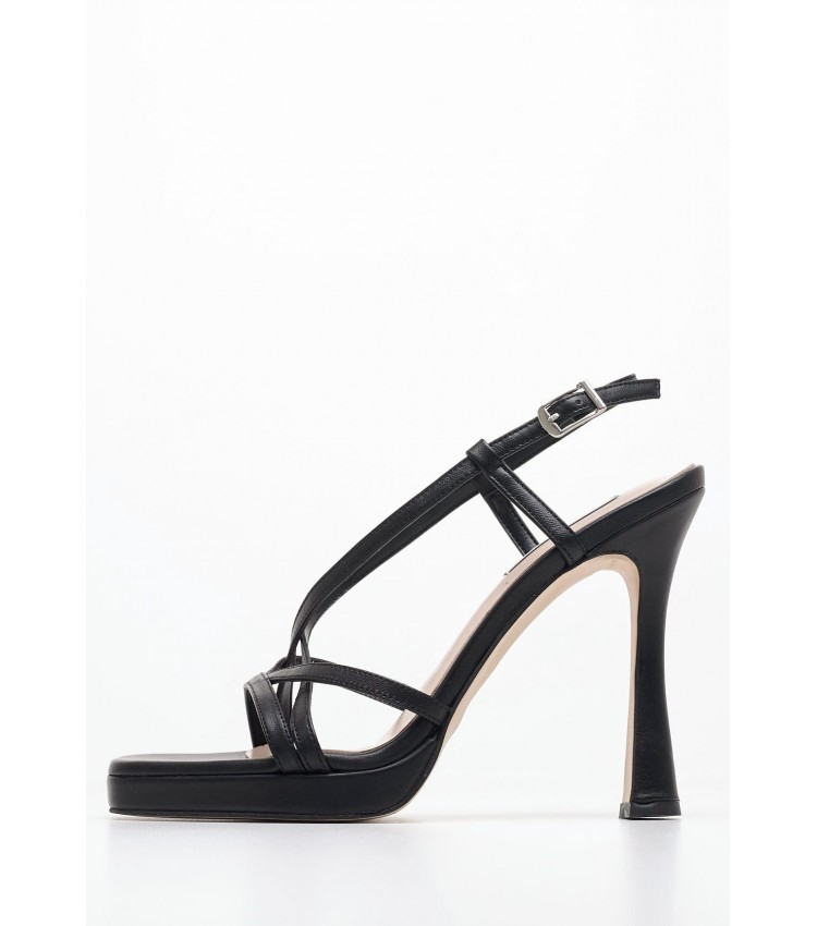 Women Sandals 2450.93706 Black Leather Mortoglou