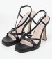 Women Sandals 2450.93706 Black Leather Mortoglou