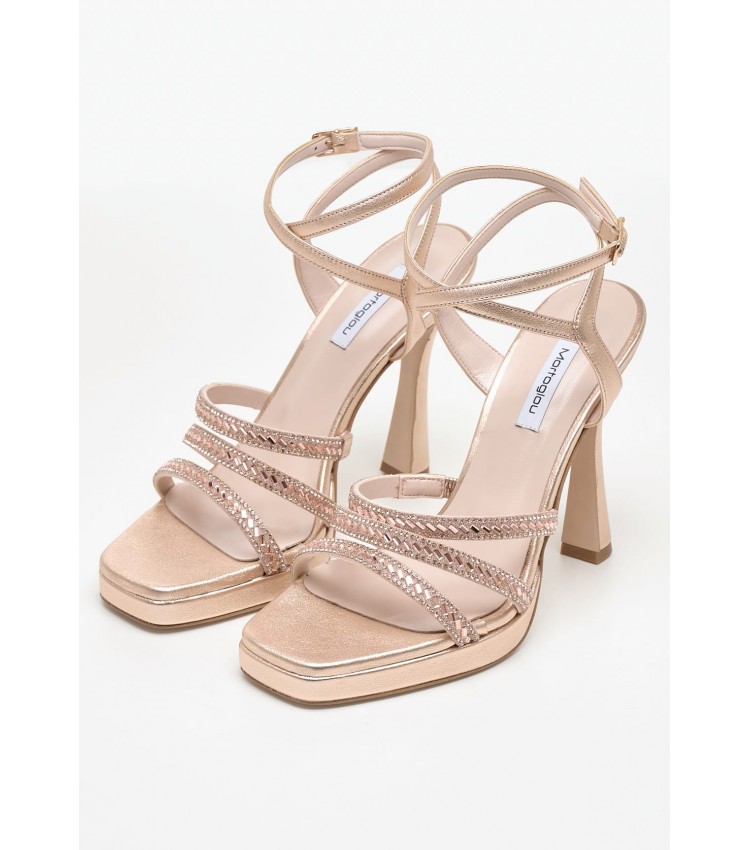 Women Sandals 2450.93709 Bronze Leather Mortoglou