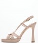 Women Sandals 2450.93711A Beige Leather Mortoglou