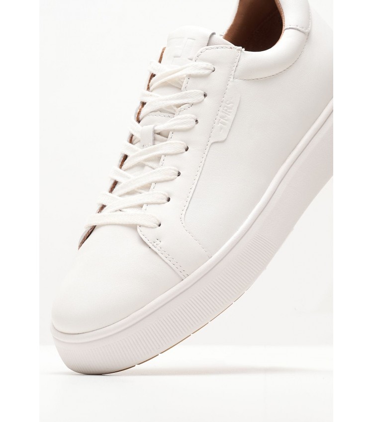 Men Casual Shoes 13601 White Leather Tamaris