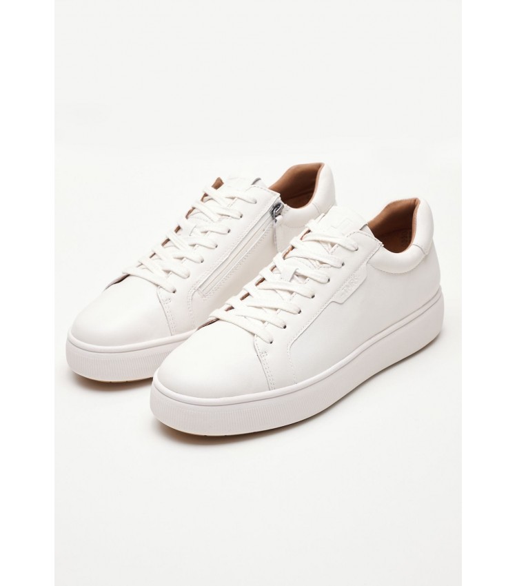 Men Casual Shoes 13601 White Leather Tamaris