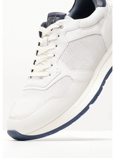 Men Casual Shoes 13602 White Leather Tamaris