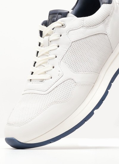 Men Casual Shoes 13602 White Leather Tamaris