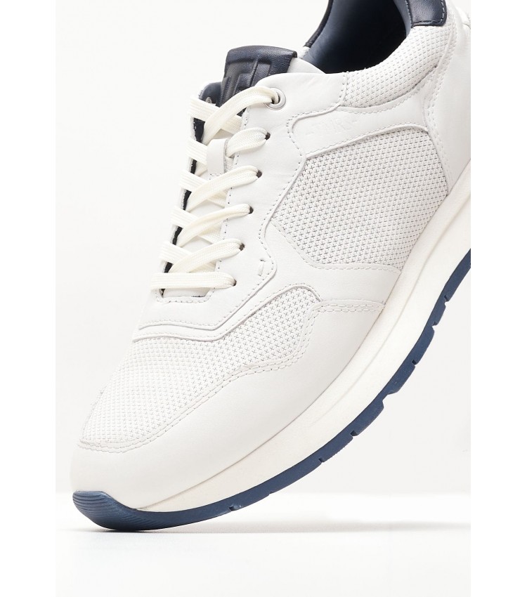 Men Casual Shoes 13602 White Leather Tamaris