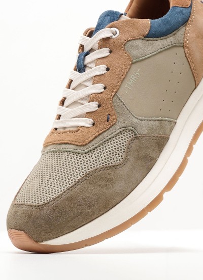 Men Casual Shoes 13602 Olive Leather Tamaris
