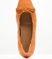 Women Balerinas 22107 Orange Leather Tamaris