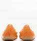 Women Balerinas 22107 Orange Leather Tamaris