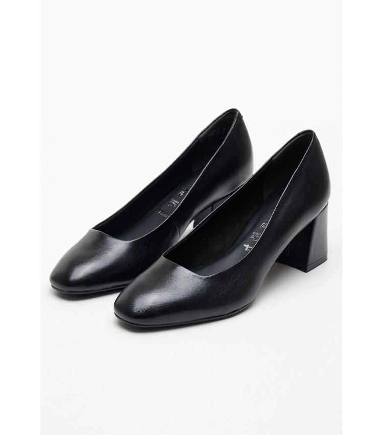 Women Pumps & Peeptoes Low 22400 Black Leather Tamaris