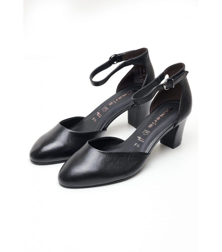 Women Pumps & Peeptoes Low 22401 Black Leather Tamaris