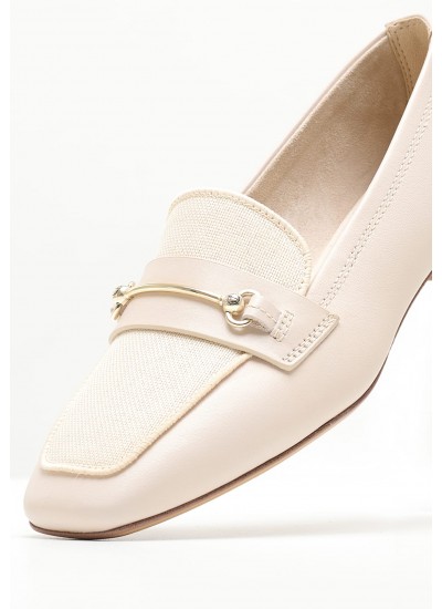 Women Moccasins 24224 Beige Leather Tamaris