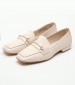 Women Moccasins 24224 Beige Leather Tamaris