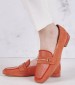 Women Moccasins 24224 Orange Leather Tamaris