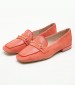 Women Moccasins 24224 Orange Leather Tamaris