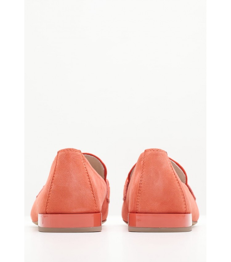 Women Moccasins 24224 Orange Leather Tamaris