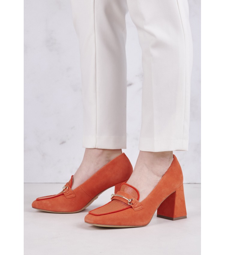 Women Pumps & Peeptoes High 24413 Orange Buckskin Tamaris