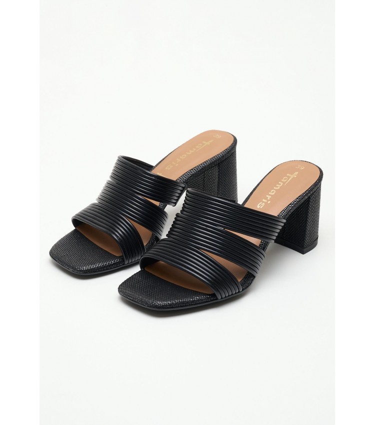 Women Mules 27226 Black ECOleather Tamaris