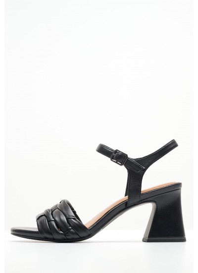 Women Sandals 28005 Black Leather Tamaris