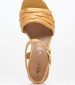 Women Sandals 28005 Yellow Leather Tamaris
