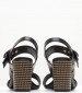 Women Sandals 28015 Black Leather Tamaris