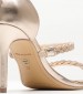 Women Sandals 28035 Gold ECOleather Tamaris