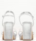 Women Sandals 28036 Silver ECOleather Tamaris