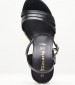 Women Platforms Low 28046 Black Leather Tamaris