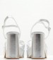 Women Sandals 28051 Silver ECOleather Tamaris