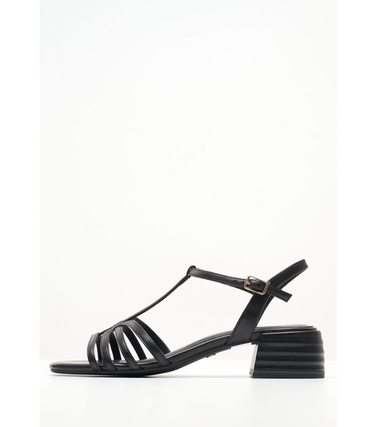 Women Sandals 28223 Black Leather Tamaris