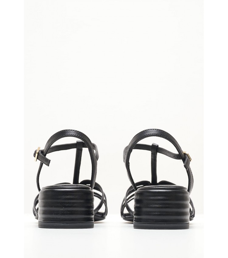 Women Sandals 28223 Black Leather Tamaris