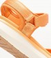 Women Flats 28262 Orange Fabric Tamaris