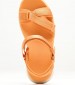 Women Flats 28262 Orange Fabric Tamaris