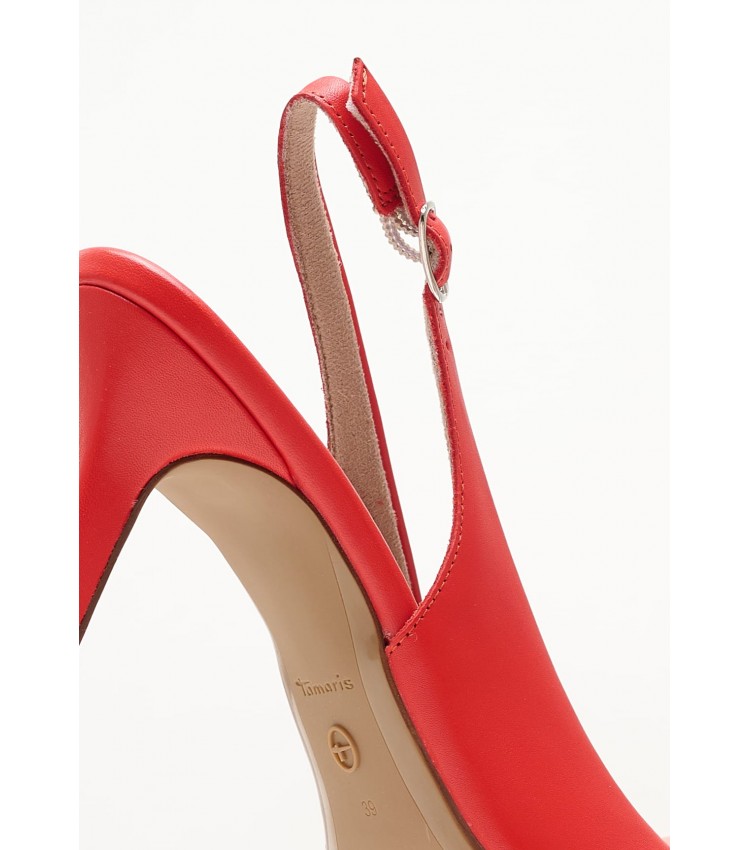 Women Pumps & Peeptoes High 29608 Red Leather Tamaris