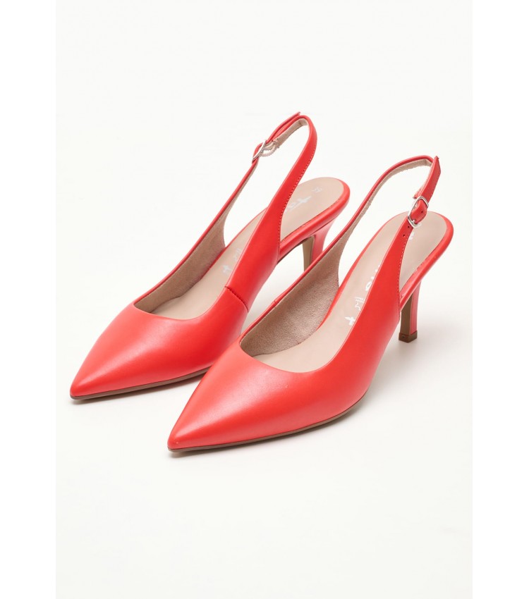 Women Pumps & Peeptoes High 29608 Red Leather Tamaris