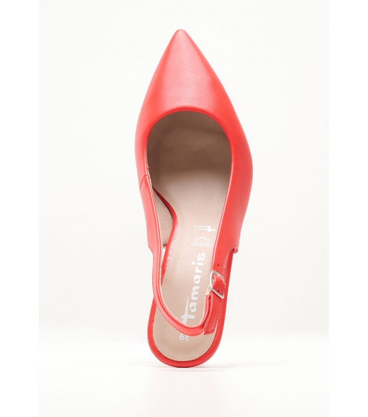 Women Pumps & Peeptoes High 29608 Red Leather Tamaris