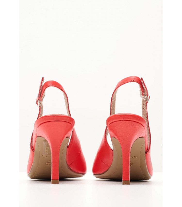 Women Pumps & Peeptoes High 29608 Red Leather Tamaris