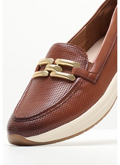 Γυναικεία Flats 27112 Μπεζ Δέρμα Tamaris