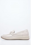 Women Moccasins 84700 Beige Leather Tamaris