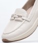 Women Moccasins 84700 Beige Leather Tamaris