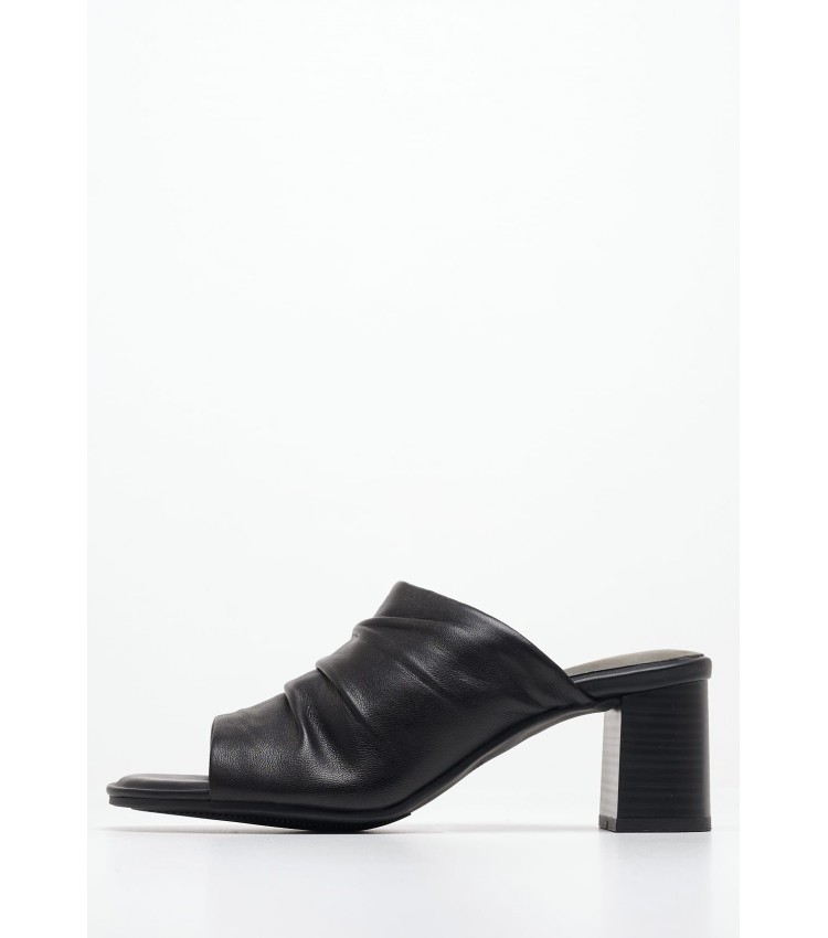 Women Mules 87200 Black Leather Tamaris