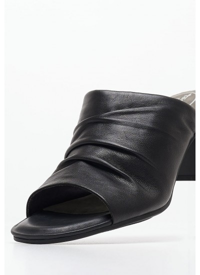 Women Mules 87200 Black Leather Tamaris