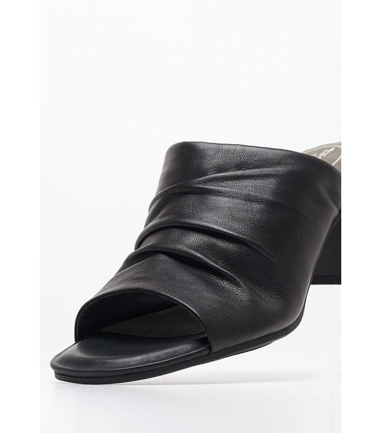 Women Mules 87200 Black Leather Tamaris