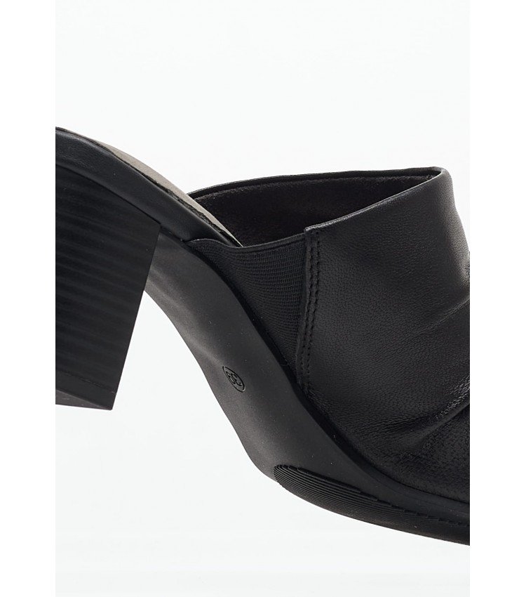 Women Mules 87200 Black Leather Tamaris