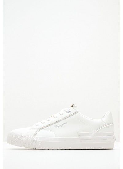 Women Casual Shoes Allen.Basic.W White ECOleather Pepe Jeans