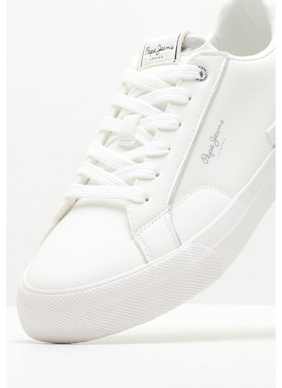 Women Casual Shoes Allen.Basic.W White ECOleather Pepe Jeans