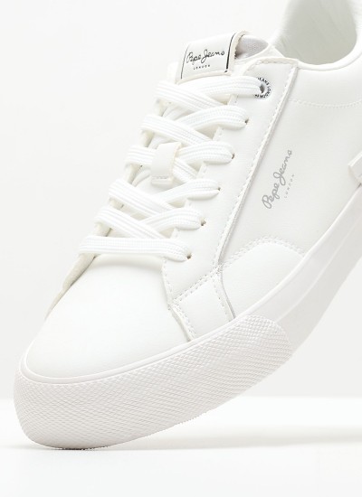 Γυναικεία Παπούτσια Casual Basket.Lo Άσπρο Δέρμα Tommy Hilfiger